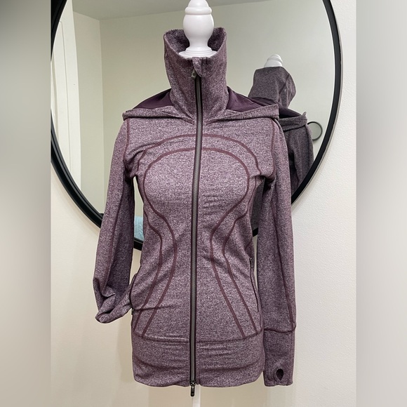 Lululemon Stride Jacket II Heathered Black Cherry size 4 - Picture 6 of 14